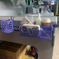 Embroidery tools organized for a Melco