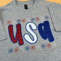USA with Flowers